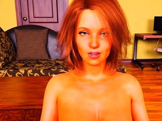 Hot 3D redhead licking a pussy while getting fucked